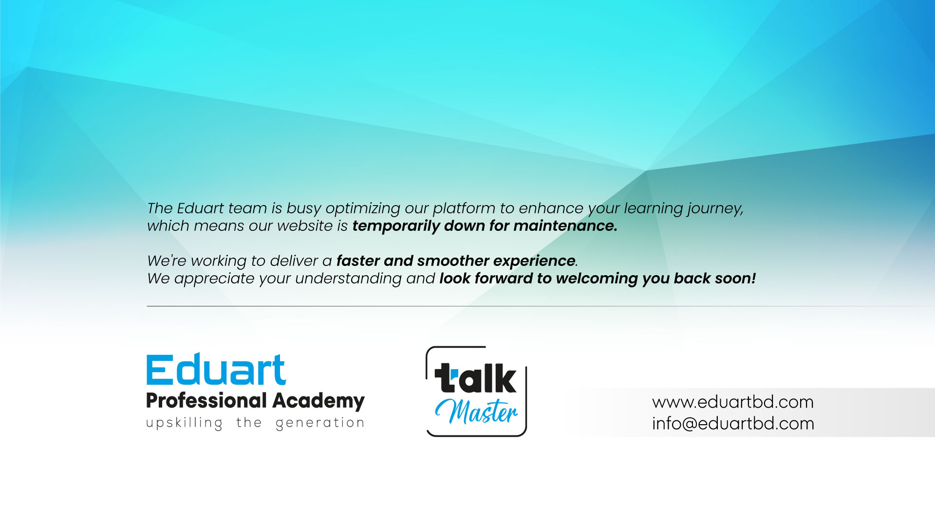 Eduart Maintenance Notice